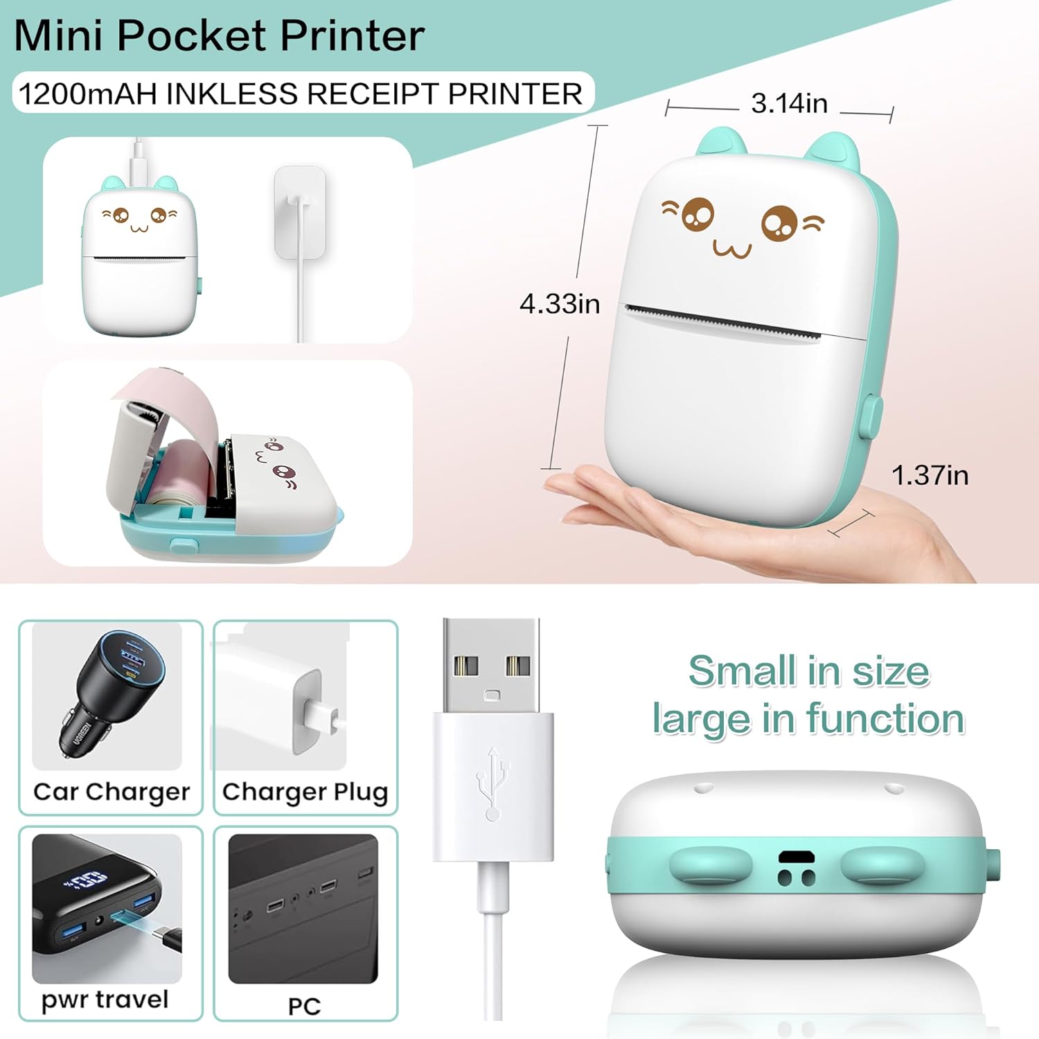 Mini Portable Pocket Thermal Printer